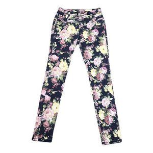 1st Kiss Womens Juniors Skinny Straight Jeans Floral Size 5